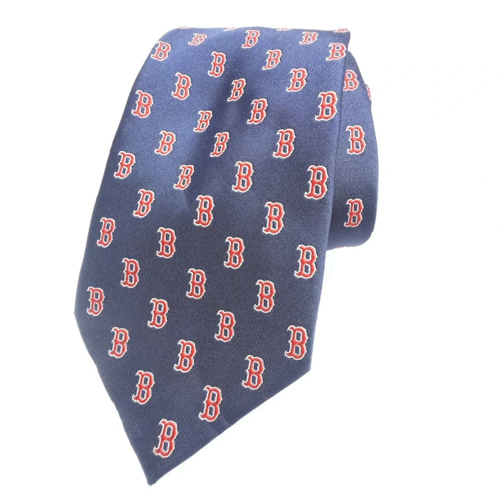Boston‎ Red Sox MLB Navy Logo Print Tie Officially Licensed